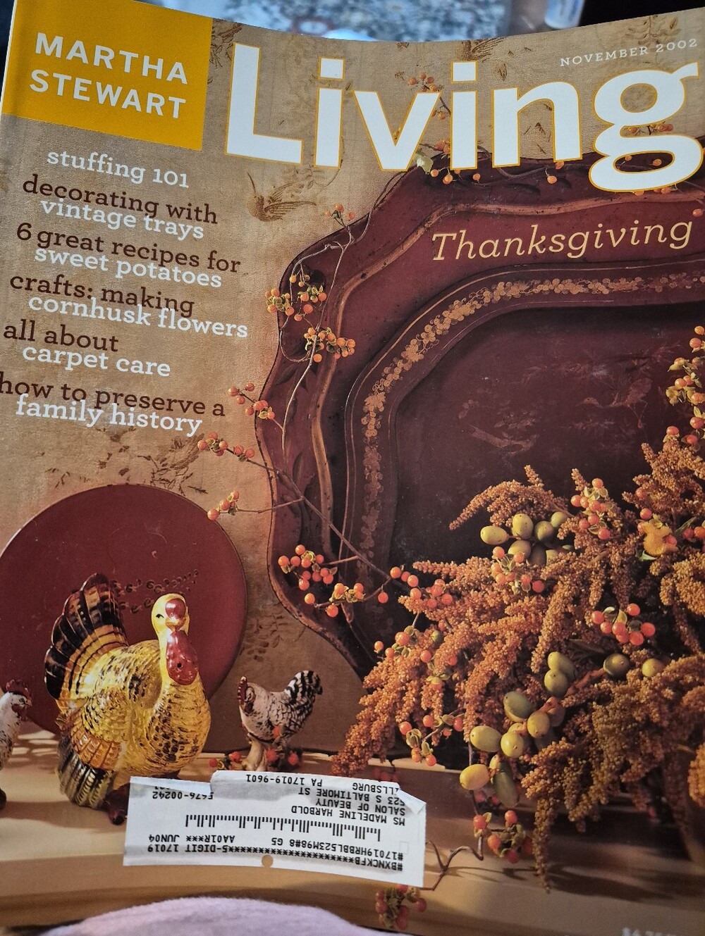 Martha Stewart Living Magazine November 2002